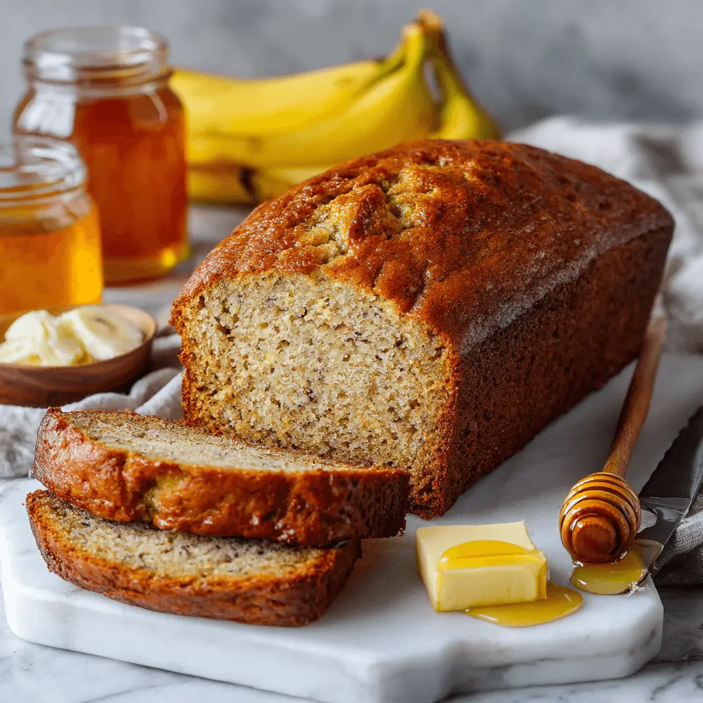 Banana bread air fryer recipe in mini loaf pans with golden crust