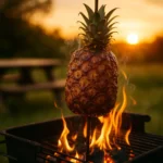 Grilled Brazilian BBQ Pineapple on Outdoor Grill