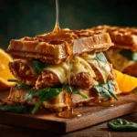 Chicken and waffles recipe air fryer with maple bourbon syrup