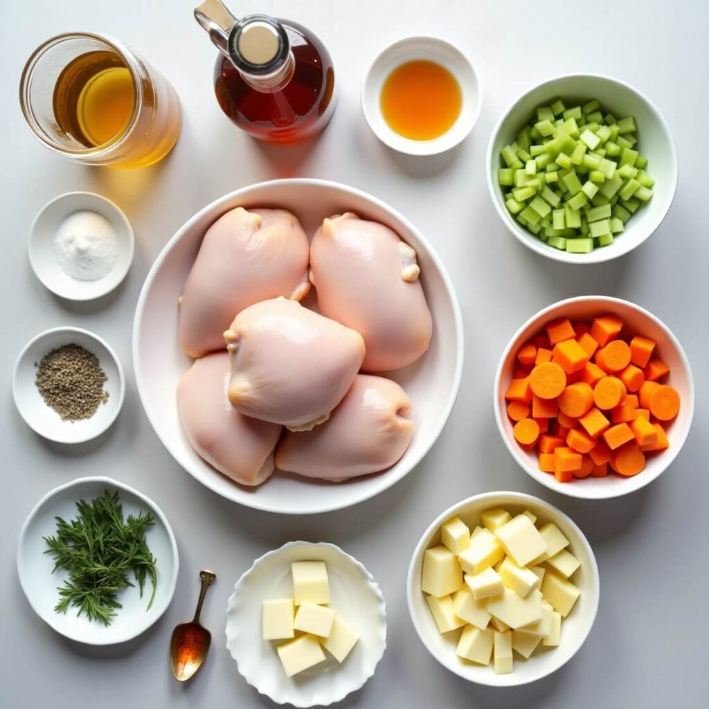 ingredients for chicken breast and vegetable slow cooker recipes