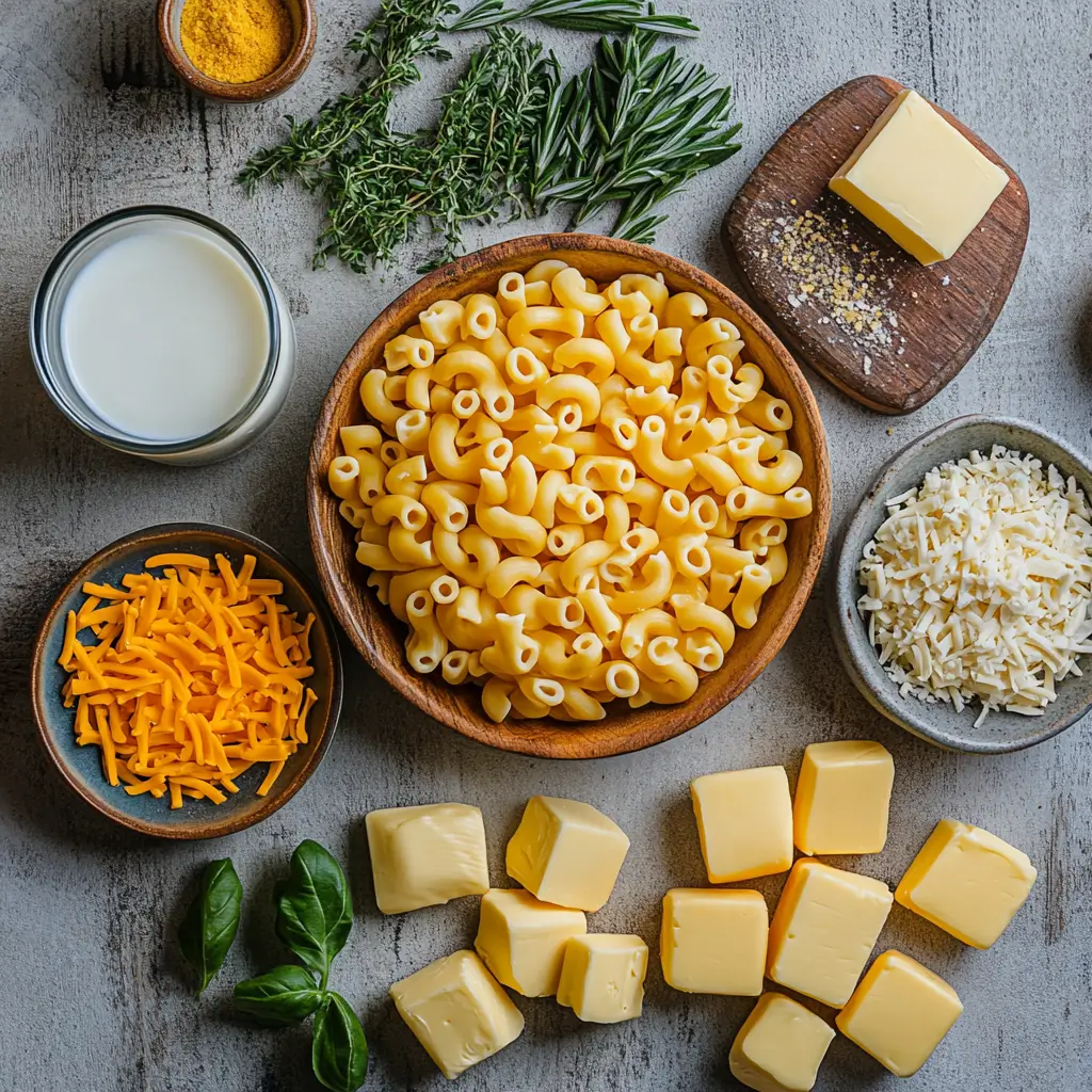 Ingredients for Slow Cooker Mac and Cheese With Velveeta
