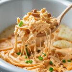 Frank’s buffalo chicken dip slow cooker recipe with melted cheese