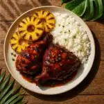Hawaiian BBQ chicken recipe with pineapple and rice