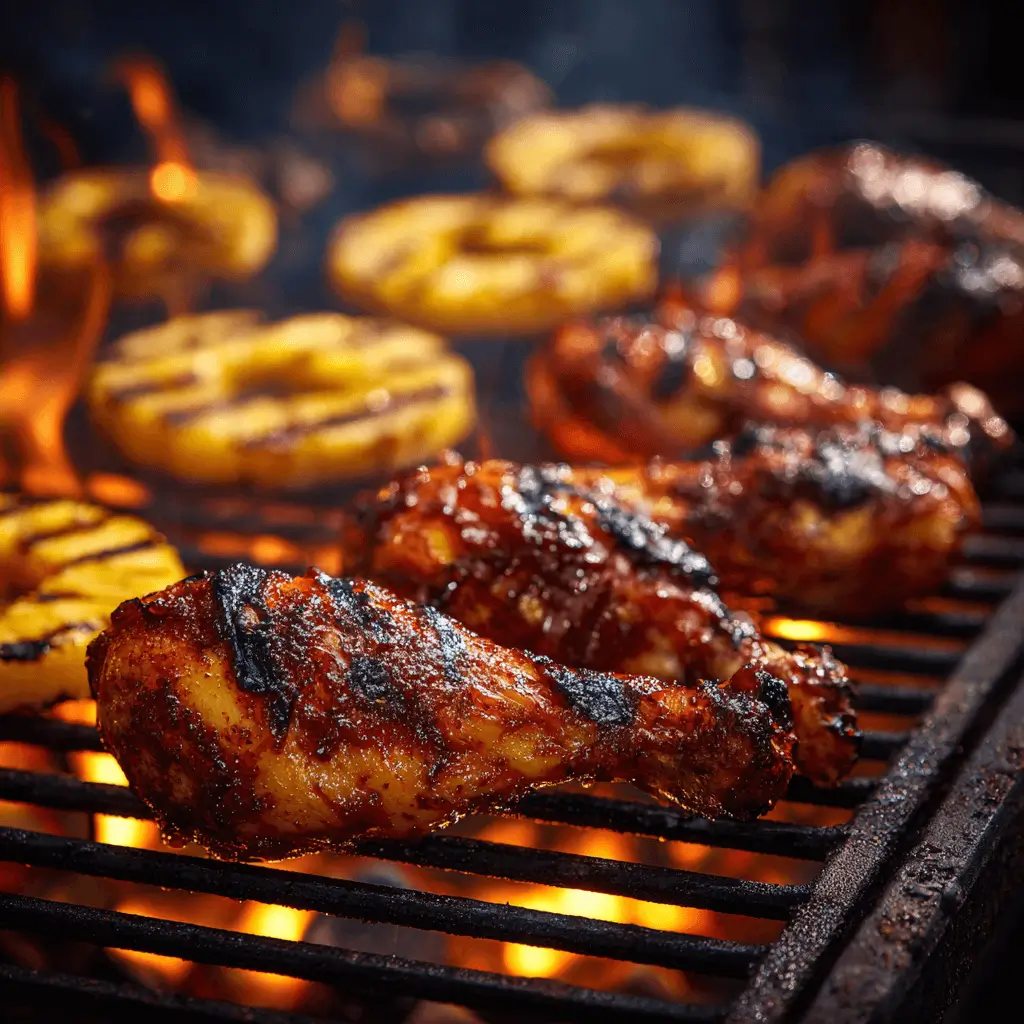 Hawaiian BBQ chicken recipe with pineapple and rice
