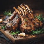 Medium rare rack of lamb air fryer recipes with garlic herb crust