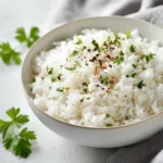 Slow cook in rice cooker​ with fluffy white rice