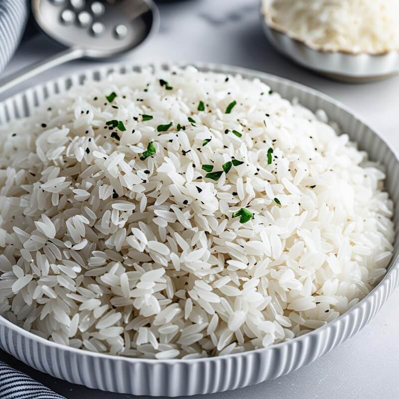Slow cook in rice cooker with fluffy white rice