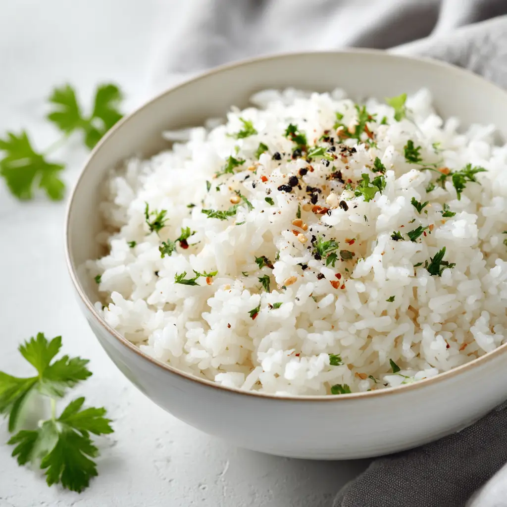 Slow cook in rice cooker​ with fluffy white rice