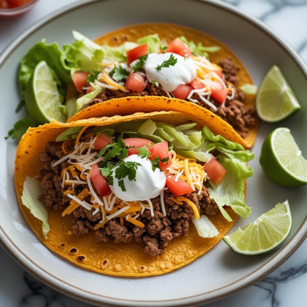 Slow cooker recipes using ground turkey in taco presentation