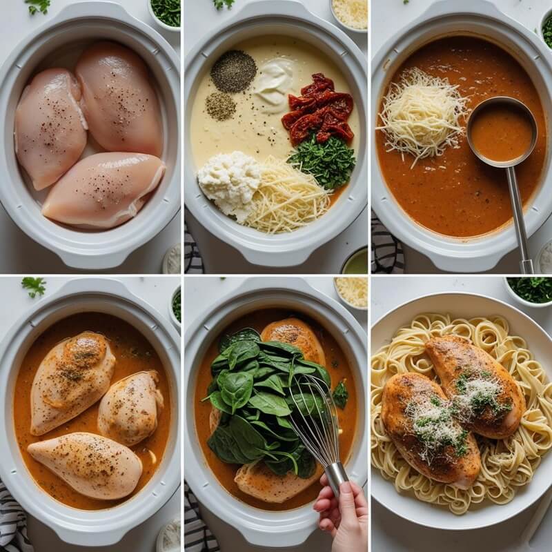 creamy spring chicken slow cooker recipe