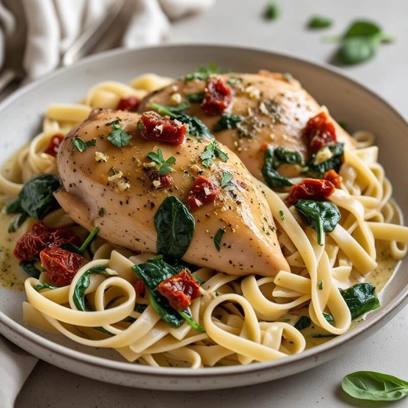 crockpot tuscan chicken spring slow cooker recipe