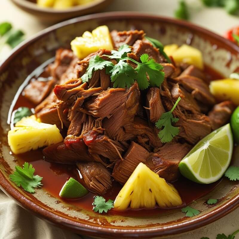 al-pastor-slow-cooker-tacos.jpg al pastor slow cooker pork tacos with pineapple and cilantro