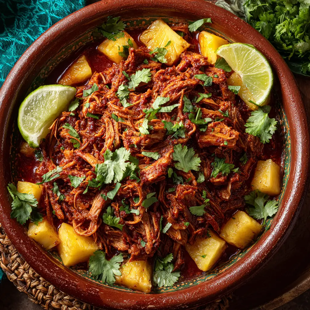 al pastor slow cooker pork tacos with pineapple and cilantro