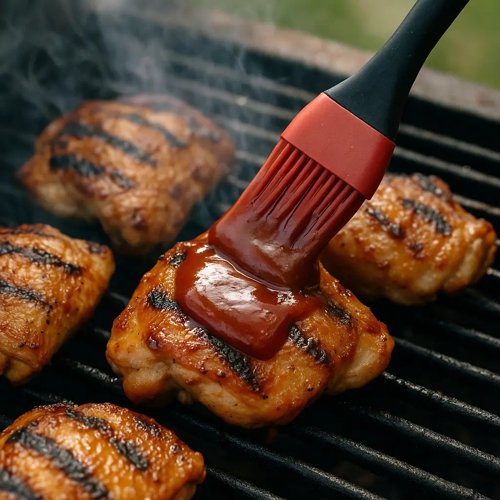 sugar free barbecue sauce on grilled chicken