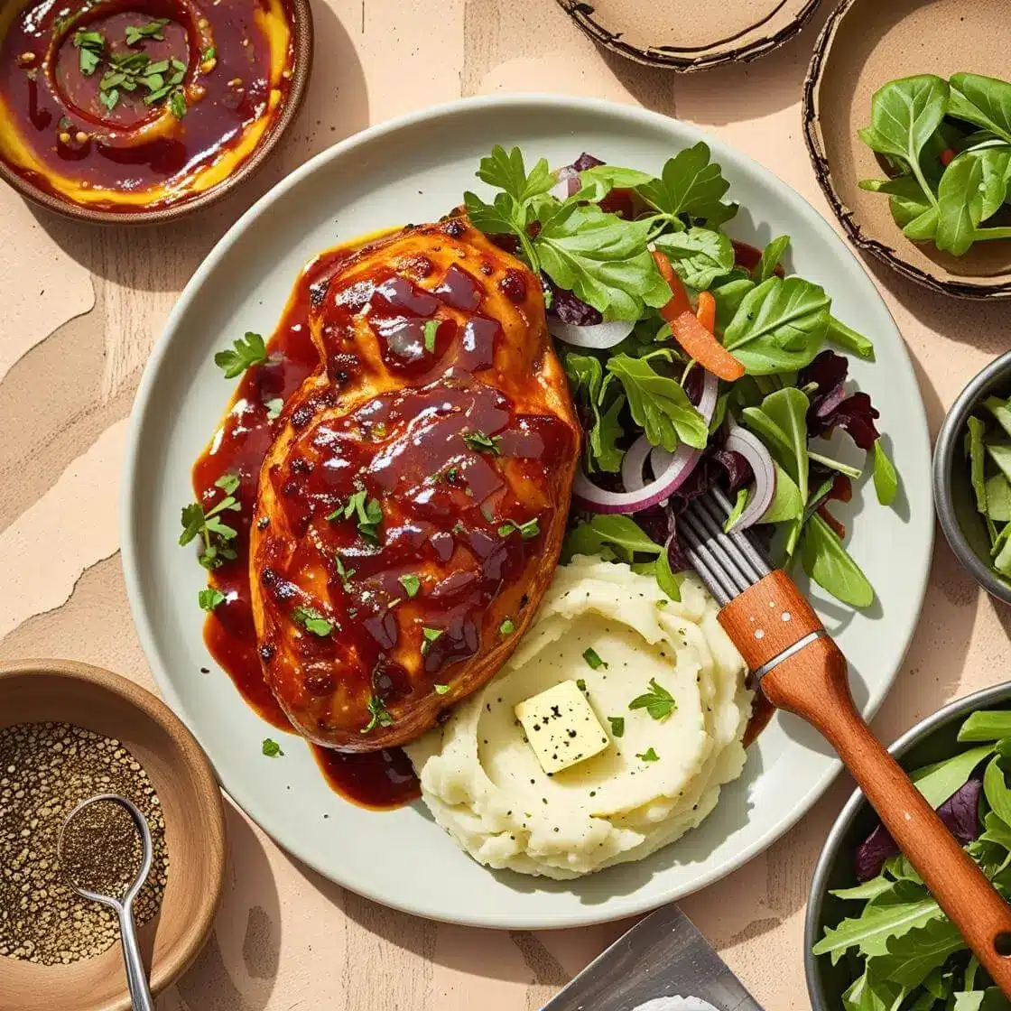 Fake BBQ chicken in air fryer slow cooker recipe