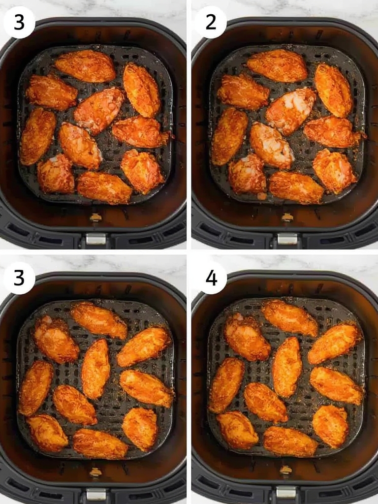 Airfryer Buffalo Chicken Wingssteps