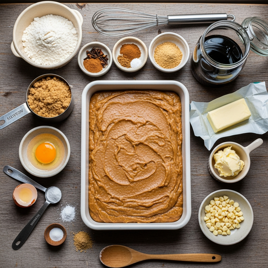 gingerbread cookie barsingredients