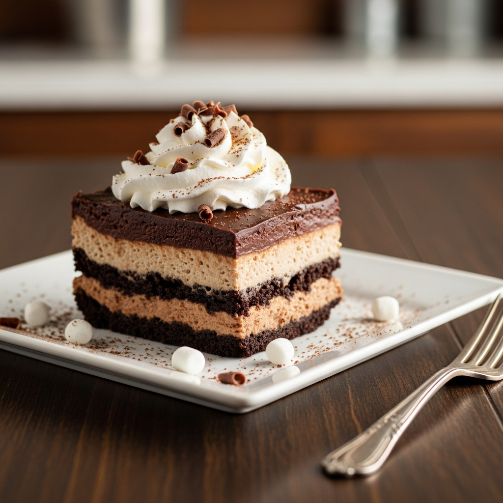 hot chocolate lasagnasteps