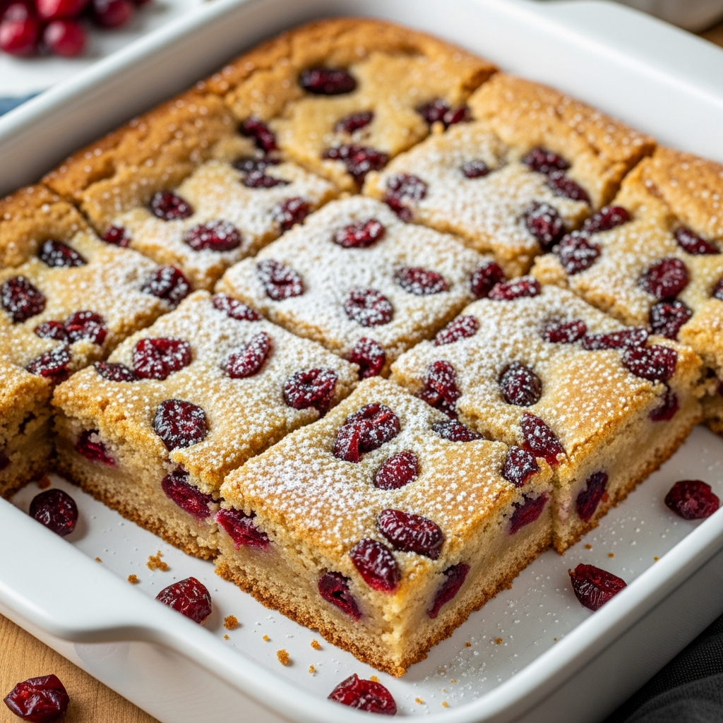 cranberry blondies