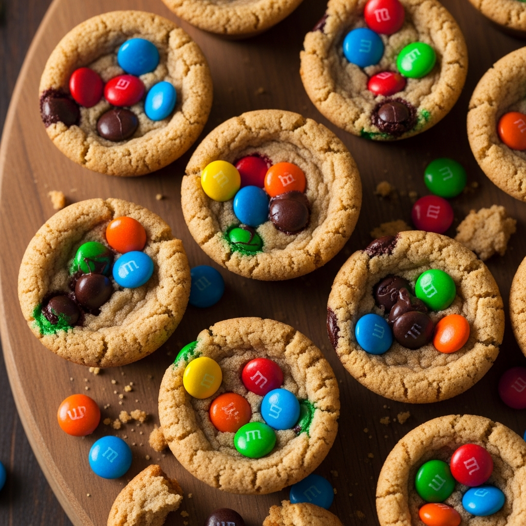 M&M cookie cups