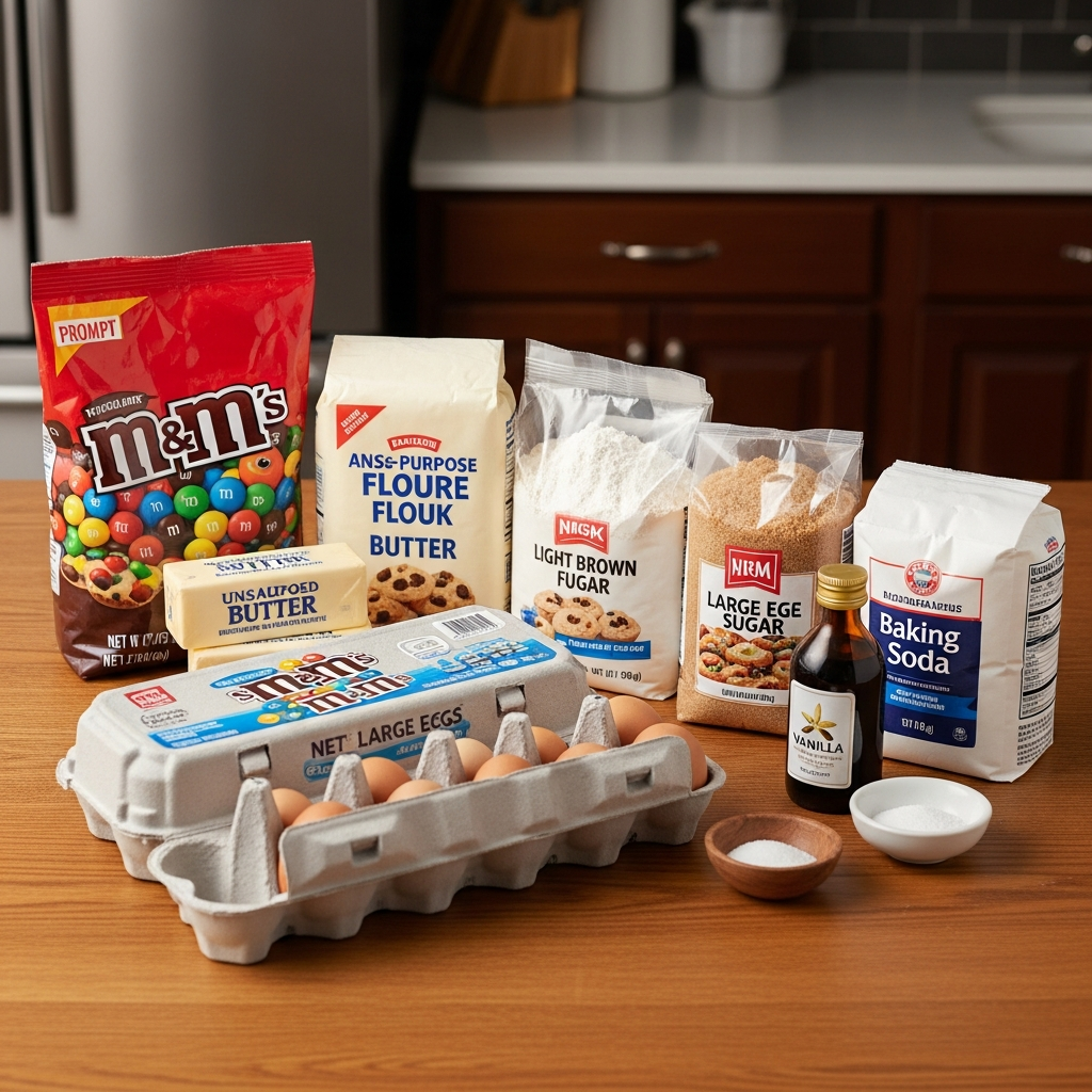 M&M cookie cupsingredients