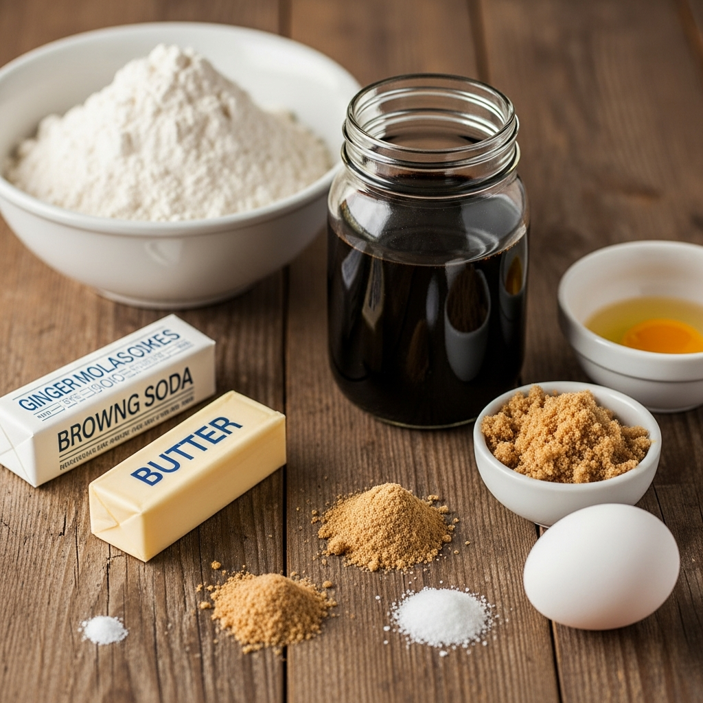ginger molasses cookiesingredients