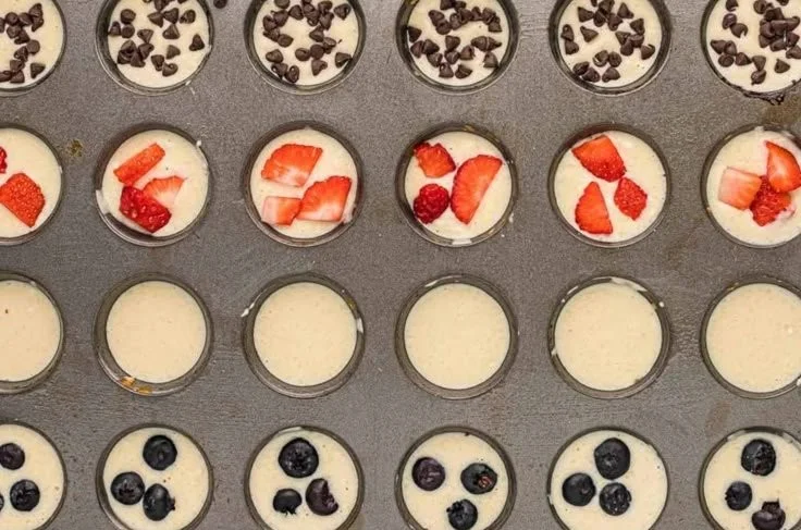 Delicious mini pancake muffins fresh out of the oven