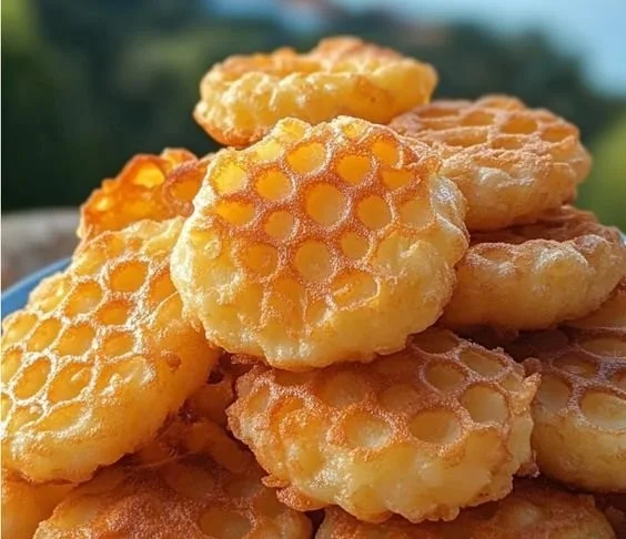 Crispy cottage cheese chips served as a healthy snack option