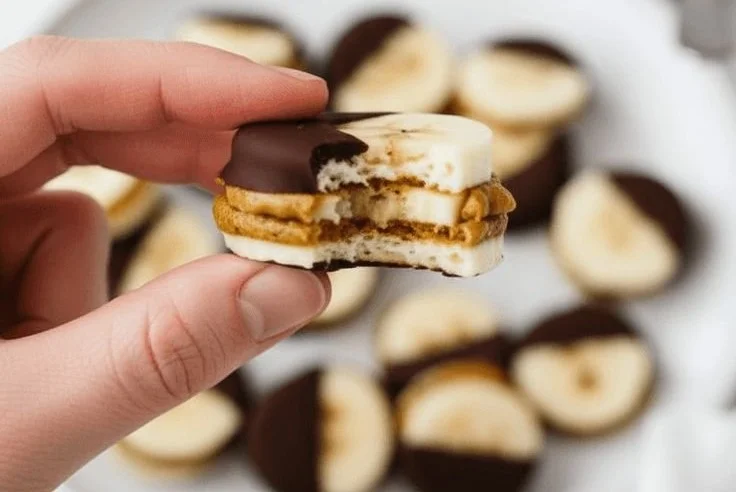Healthy frozen banana bites for a nutritious snack option