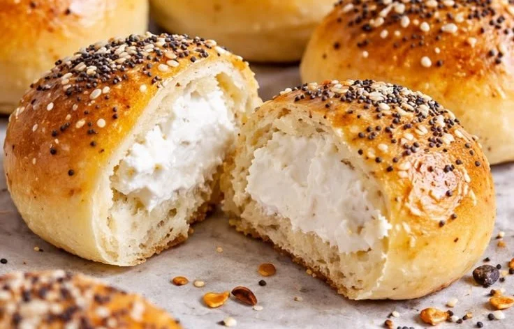 High-protein bagel bites, perfect for a nutritious snack.