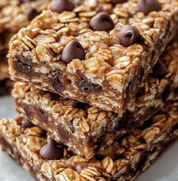 Homemade no-bake granola bars with nuts and dried fruits