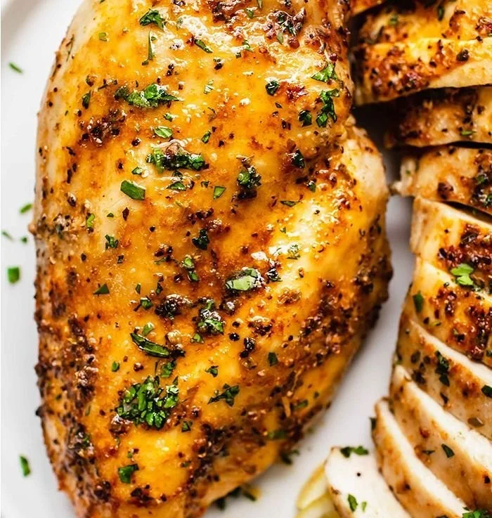 Healthy air fryer chicken breast recipe with crispy texture and delicious flavor.