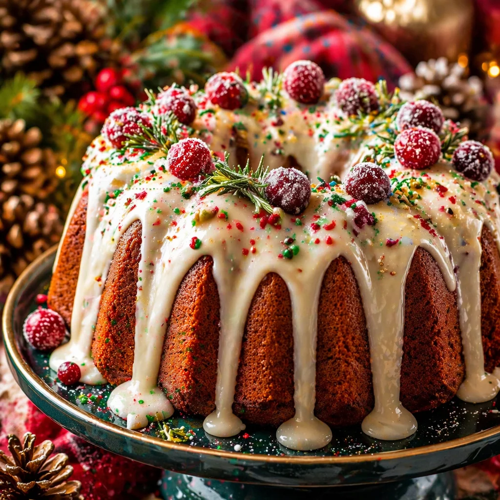 A beautifully decorated holiday cake for festive celebrations.