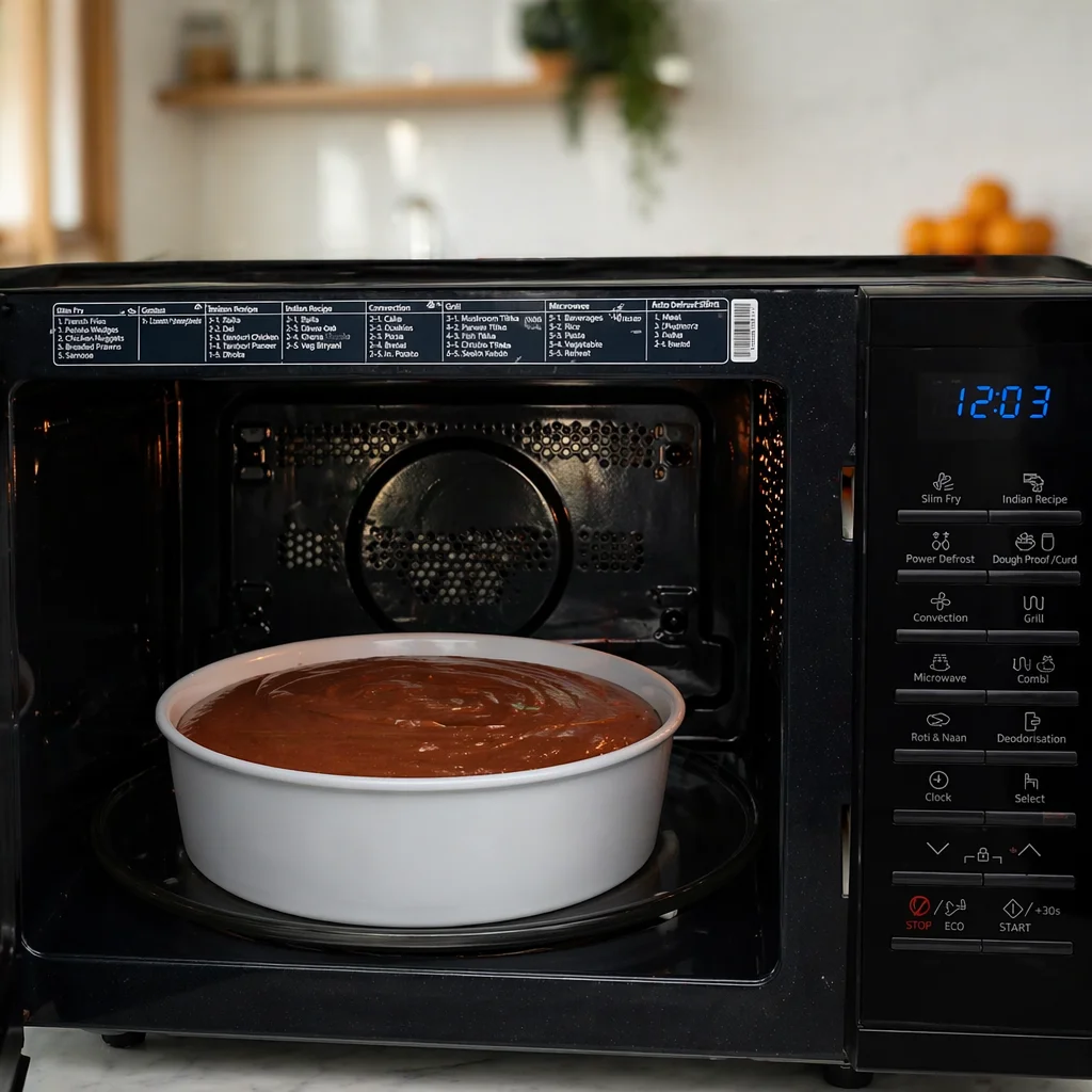 Delicious chocolate cake made without an oven, showcasing a moist and decadent texture.