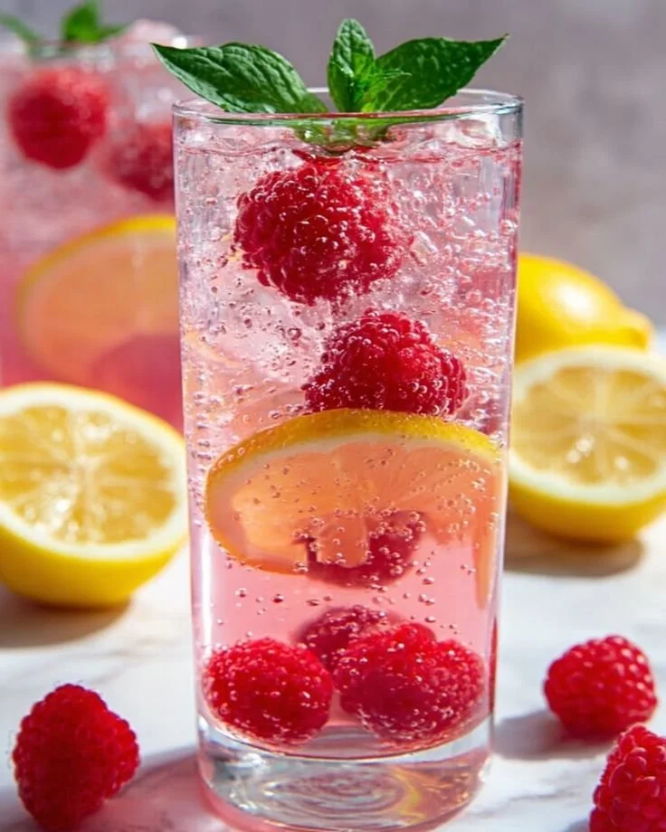 Refreshing sparkling raspberry lemonade recipe for summer