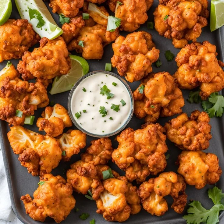 Air Fryer Buffalo Cauliflower recipe for a spicy, healthy snack option.