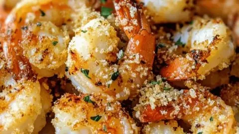 Air Fryer Garlic Parmesan Shrimp cooked to perfection with flavorful seasonings