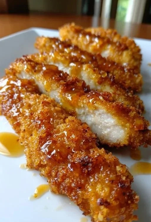 Delicious air fryer honey-butter garlic tenders served in a plate
