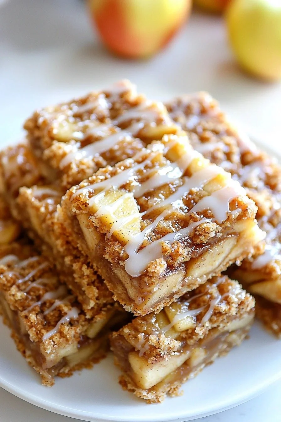Delicious homemade Apple Bars with sweet apple filling and golden crust
