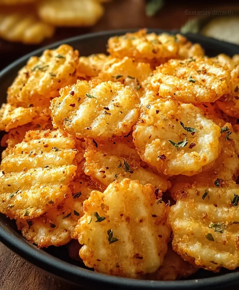 Cheesy Garlic Ritz Bits Snack - a crunchy and flavorful treat.