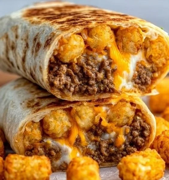 Homemade Copycat Taco Bell Beef Wraps ready to enjoy