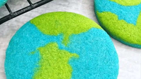 Colorful planet cookies for Earth Day celebration