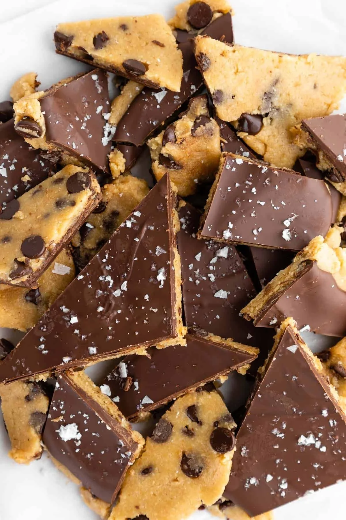 Healthy cookie dough bark made with wholesome ingredients