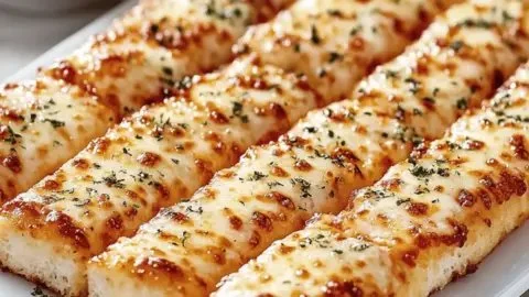 Delicious homemade Pizza Hut cheese sticks baked to perfection