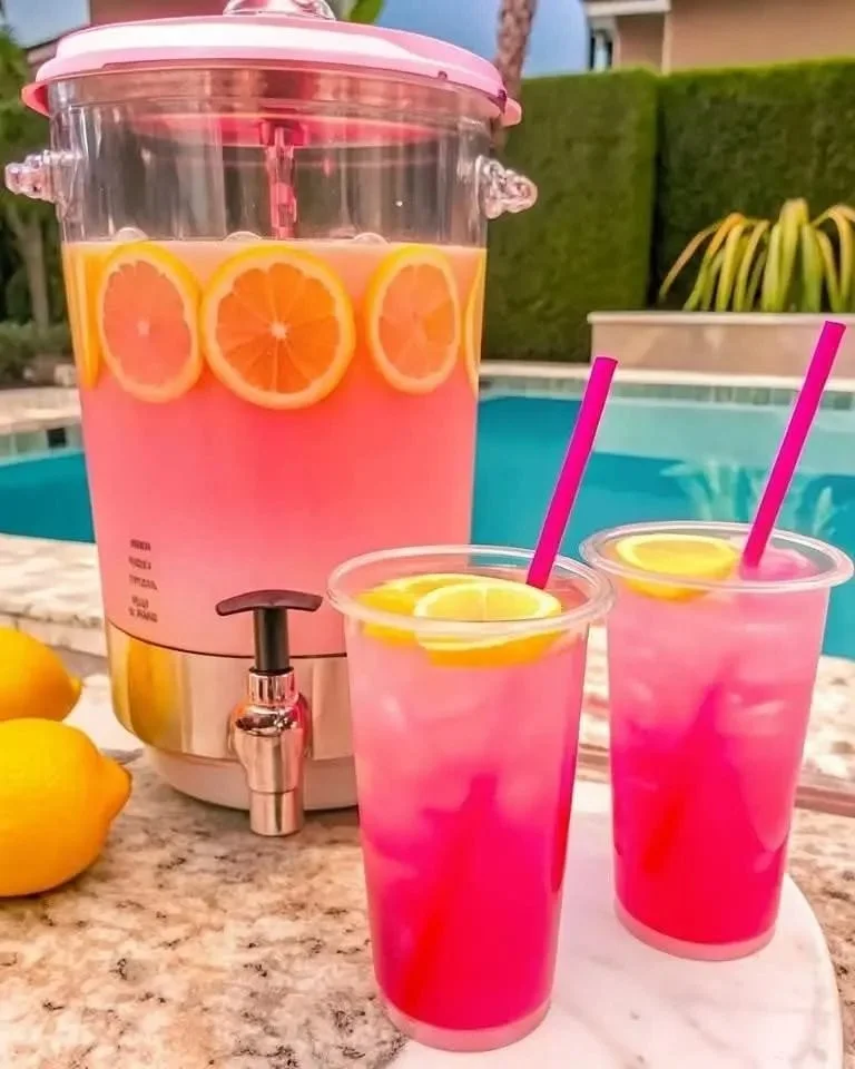 Delicious Lemon Drop Pineapple Dragonfruit Martini garnished with fresh fruit.