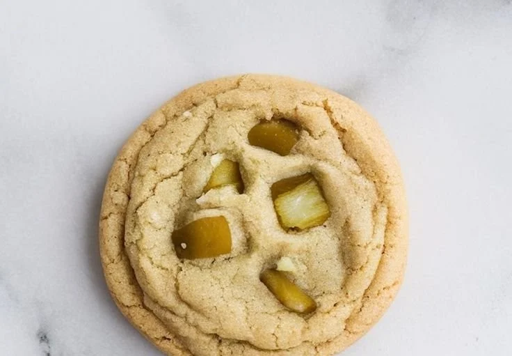Sweet and salty pickle cookies displayed on a plate