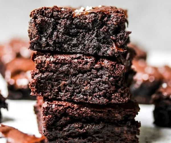 Delicious homemade brownies fresh out of the oven