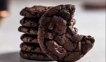 Delicious fudgy chocolate brownie cookies on a plate