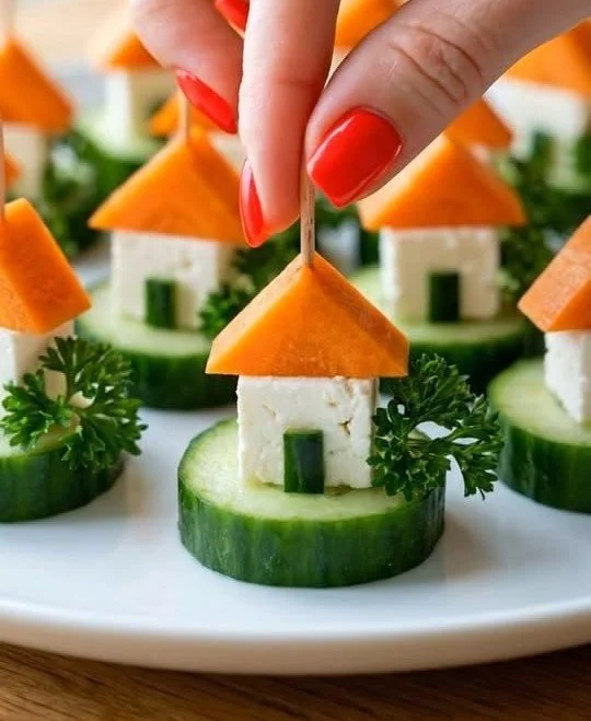 A bountiful display of fresh, colorful edible vegetables in the Edible Vegetable Village.