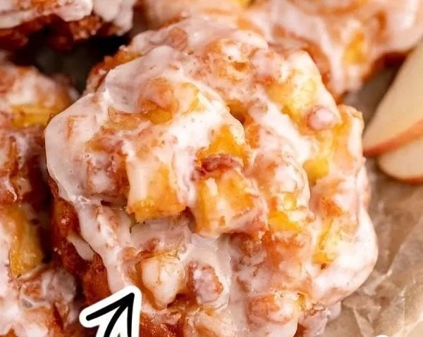 Delicious homemade apple fritters crispy and golden brown
